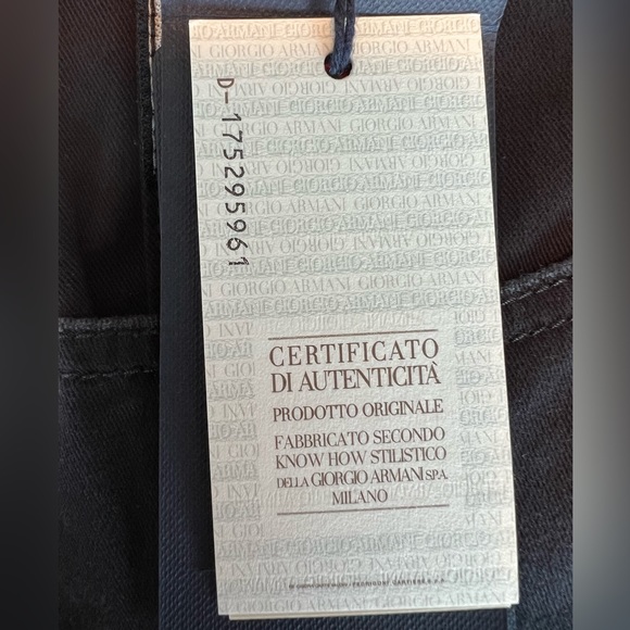 Armani Jeans. Slim fit. J08 Navy 34 x 34 NWT. - Picture 6 of 6